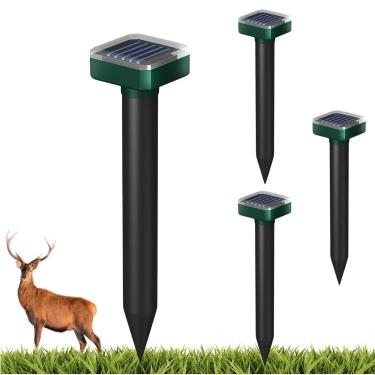 Imagem de Repelente de cobra para quintal, 4 peças, dispositivos repelentes de cervos para plantas/jardim, repelente de veados e coelhos movido a energia solar ao ar livre, dispositivos de dissuasão de cervos