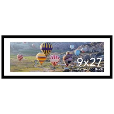 Imagem de JCJMY Porta-retrato 22 x 68 cm com tapete de 20 x 61 cm, para exibição de foto 20 x 61 com tapete ou 23 x 68 sem tapete, moldura grande para pôster de 22 x 68 cm com acrílico, preta