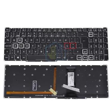 Imagem de Teclado retroiluminado RGB para laptop para ACER Nitro 5 AN515-58 AN515-58-51R3 AN515-58-725A AN515-58-78EN AN515-58-78QQ AN515-58-79A5 Portugal PO Preto Colorido Retroiluminado Novo