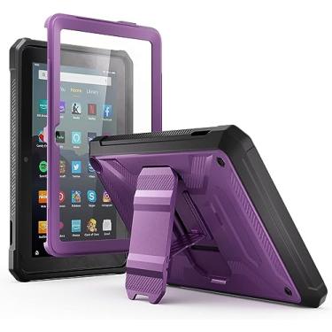 Imagem de DJ&RPPQ Capa protetora de tela embutida para crianças capa totalmente nova para tablet de 7 polegadas - não para tablet TCL - roxo
