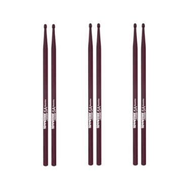 Imagem de Kit três pares de baquetas Tennessee 5a Roxinho Ponta De Madeira Liverpool