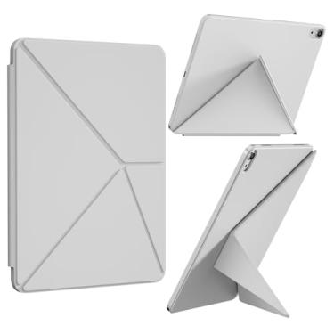 Imagem de KENKE Capa para iPad (A16) 11ª geração 28 polegadas 2025, iPad 10ª geração 10,9 polegadas 2022, capa magnética fina de poliuretano, proteção antiarranhões e quedas, suporte multi-ângulo, cinza