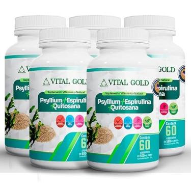 Imagem de PSYLLIUM + ESPIRULINA + QUITOSANA - 500mg (60 Cápsulas) VITAL GOLD (5)