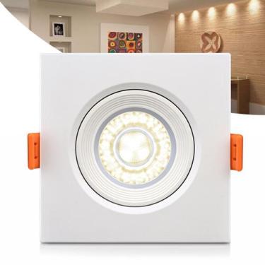 Imagem de Spot Led Quadrado Embutir Direcionável Cob Super Forte 3w - CTB, Branc