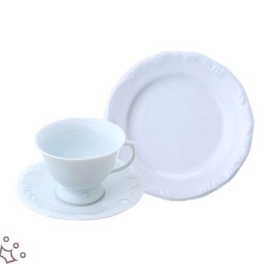 Imagem de 8 Xícaras Chá 8 Pratos Sobremesa Schmidt Pomerode 24 Peças - Porcelana