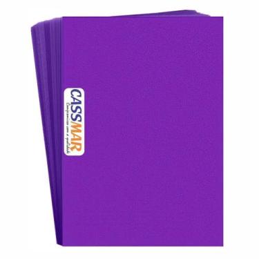 Imagem de Capa para Encadernação A4 Roxo Couro Fundo PP 0,30 100un - Cassmar 