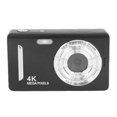 Imagem de Fockety Câmera digital 4K para fotografia, câmera de vlog com foco automático e foco automático de 64 MP HD para YouTube, tela TFT de 2,4" e zoom digital de 16x, bateria de 650 mAh (Preto)