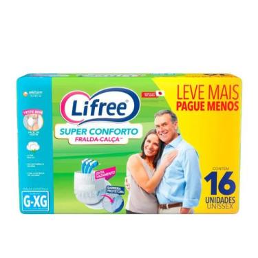 Imagem de Fraldas Geriatricas Descartáveis Lifree Tamanho G-XG -16 Unidades