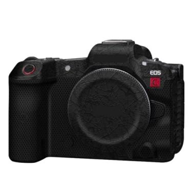 Imagem de Adesivo de capa de câmera R5C para Canon EOS R5 C protetor de câmera película protetora anti-arranhões decoração (plash ultra preto)