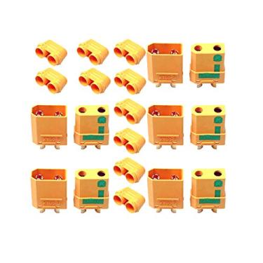 Imagem de LinSY 5 pares de plugues Amass anti-faísca XT90S XT90-S adaptador conector fêmea macho para RC Lipo