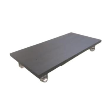 Imagem de Suporte para CPU 45cmx25cm em MDF, tipo plataforma com rodízios em GEL (Preto)