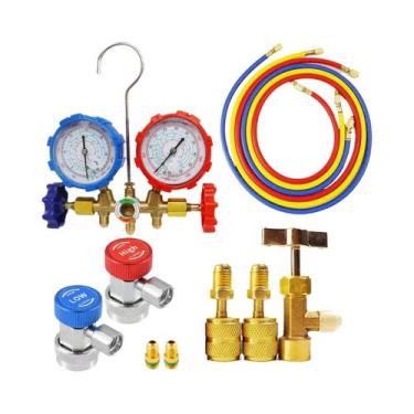 Imagem de Conjunto De Manômetro Para Refrigerantes R410A R404A R134A Ferramentas