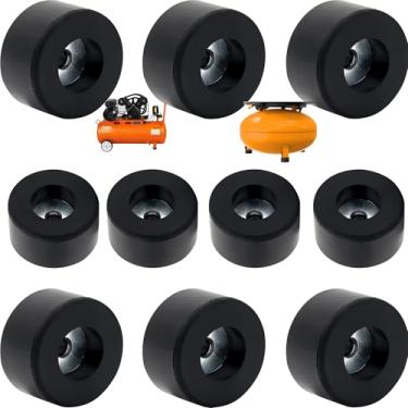 Imagem de Pacote com 10 almofadas isoladoras de compressor de ar 192310GS, pés isoladores de borracha de substituição 094-0026, E106661, D091007 para muitos compressores, geradores, lavadoras de pressão