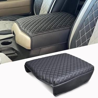 Imagem de ANMOSVO Capa de console central paraTundra 2007-2013 e Sequoia 2008-2022, almofada grossa de couro PU para Tundra Sequoia Acessórios interiores