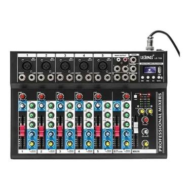 Imagem de Mesa Som Lelong 7 Canais Bluetooth Usb Com Equalizador