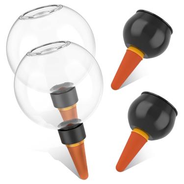 Imagem de Globos de irrigação automática de 2/4 peças, inserção de plantador autoirrigável de 500 ml/80 ml, globos de irrigação de plantas, dispositivos de água para plantas, mini lâmpadas de sistema de
