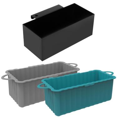 Imagem de Armadilha de gordura, coletor de graxa, bandeja coletora de gotejamento, copo de graxa de substituição para Blackstone Grill, bandeja coletora de metal resistente com escorredor de silicone serve para