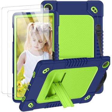 Imagem de Capa para Galaxy Tab A9 Plus, capa para tablet Samsung A9 Plus com protetor de tela integrada, alça de ombro híbrida à prova de choque para Samsung Galaxy Tab A9+ 11 polegadas 2023 (SM-X210/X216/X218)