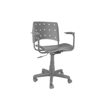 Imagem de Cadeira Ergoplax Secretária Preta Giratória.