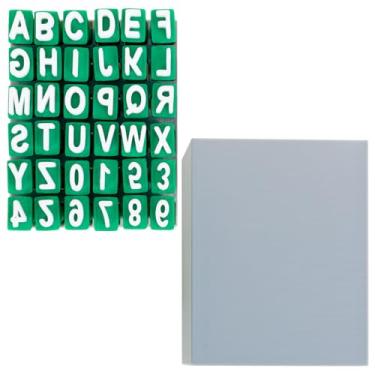 Imagem de Conjunto de carimbos do alfabeto, carimbo de argila do alfabeto, letras maiúsculas para crianças, plástico, inspirador, imaginação, selo de argila do alfabeto, melhora o efeito visual, selo de letras