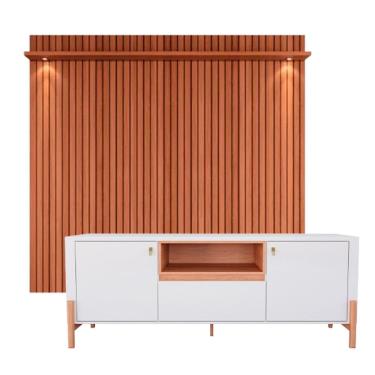 Imagem de Rack Bancada com Painel para Tv de até 70" com Led Dalua