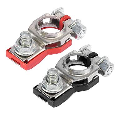 Imagem de X AUTOHAUX 1 par de conectores de terminal de bateria de carro com porca M8 para Nissan Altima Maxima Rouge Sentra Murano