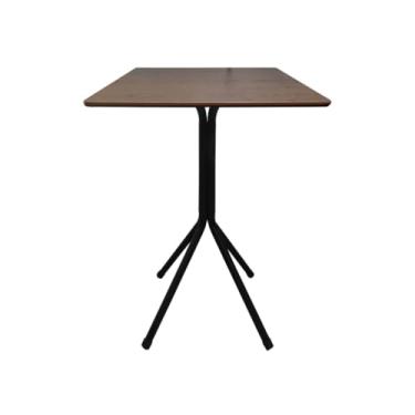 Imagem de Mesa Bistro MDF Baixa Quadrado Bar Restaurante Cozinha Area Gourmet Padarias Sorveteria (IMBUIA)