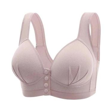 Imagem de Sutiã Estilo Colete De Algodão Tamanho Grande Com Fivela Frontal Abert