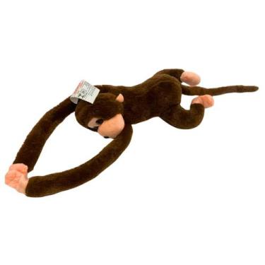 Imagem de Macaco Pelúcia Agarradinho 3 cores c/ tiras autocolantes 60cm esticado