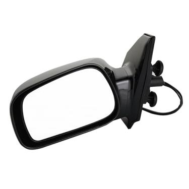 Imagem de ZAPOSTS Espelho retrovisor lateral para Toyota Corolla 2003-2008, ajuste de potência (vidro) pintado de preto, retrovisor esquerdo do lado do motorista