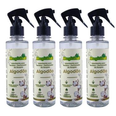 Imagem de Kit 4 Odorizante Cheirinho Para Tecidos Algodão Mogilândi  250ml