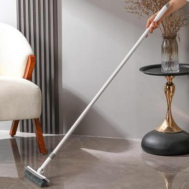 Imagem de Escova de piso telescópica com cabo longo, ferramenta de limpeza de lacunas ajustável para banheiro, azulejo, canto, parede com cerdas duras