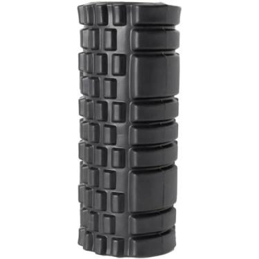 Imagem de Rolo de Liberação Miofascial Preto e Rosa – 33x14cm, Textura Dupla, EVA/PVC, Rigidez Alta, Ideal para Fisioterapia, Pilates, Yoga e Recuperação Muscular