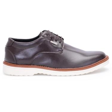 Imagem de Sapato Masculino Derby Social Casual Elegante Para Casamento Leve e Confortável (Café, BR, Adulto, Numérico, 40)