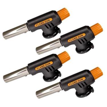 Imagem de Maçarico Gás Butano Ajuste Acendimento Automático C/4 Peças - FLAME GU