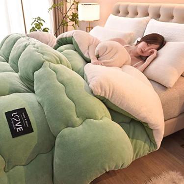 Imagem de Cobertor, único, tecido de lã, macio ao toque, antiestático, grosso, suave e macio, liso, cobertor de pele, cobertor de inverno, 200*230*E, cobertor elegante, para casa, casa, futon de inverno