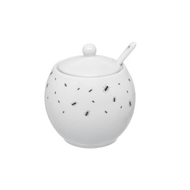 Imagem de Açucareiro de Porcelana com Colher Formiguinha 350 ml