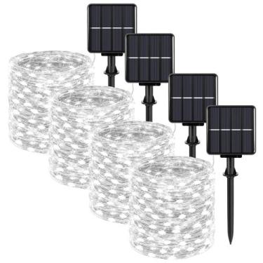 Imagem de Solar Fairy String Lights BeSlowe, pacote com 4, 22 m 800 LED, imperme