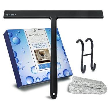 Imagem de Rodo de banho RICHMIRTH de silicone multiuso 30 cm preto