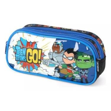 Imagem de Estojo Escolar Duplo 2 Zipers Jovens Titãs Teen Go-Masculino