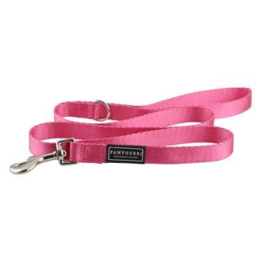 Imagem de Pawpourri Coleira para cães de poliéster de qualidade premium com gancho forte | Coleira longa para treinamento e caminhada para cães de tamanho médio a grande, 1,5 m de comprimento (rosa)