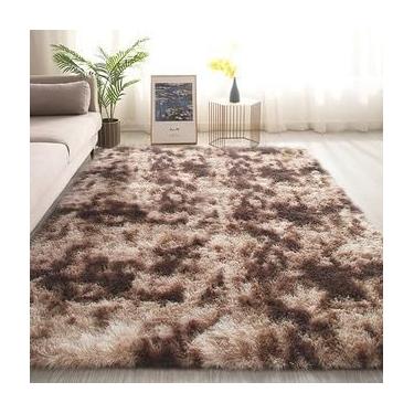 Imagem de Tapete 2x1,5m: Conforto e Decoração para sua Sala e Quarto (Marrom Mesclado)