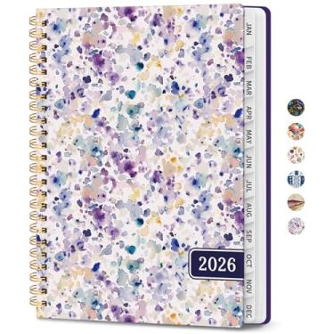 Imagem de Agenda 2026 – Agenda semanal e mensal, janeiro de 2026 a dezembro de 2026, agenda de calendário 2026 com encadernação em espiral, bolso interno, perfeito para material escolar de escritório em casa