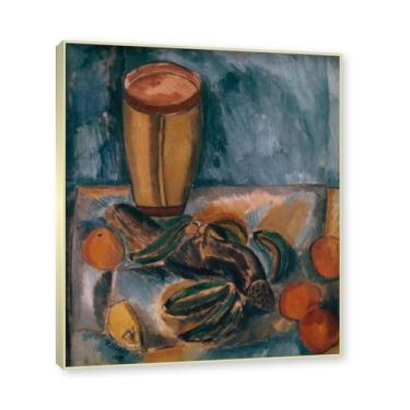 Imagem de Moldura de champanhe. Impressões Raoul Dufy, (vida morta com bananas), pôster de viagem vintage, arte impressionista, imagem de arte de parede em tela para decoração de casa. 40 x 48 cm - 15,7 x 18,9