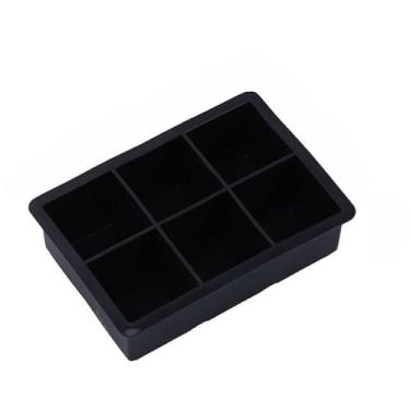 Imagem de Kit Forma De Silicone Gelo Cubo Grande Cubos ou Esfera Bola de Gelo Drink Whisky Congelador Forminha(6 Cubos)