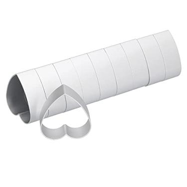 Imagem de Phefop 10 Peças, Conjunto de Molde de Bolo de Lua, Conjunto de Cortador de Biscoitos, Cortador de Biscoitos Fondant Em Formas 3d, Adequado para Fazer Sobremesas e Aperitivos (formato de coração)