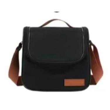 Imagem de Bolsa Térmica Para Marmita Trabalho Alimentos Lancheira Reforçada Fitness (Preto)