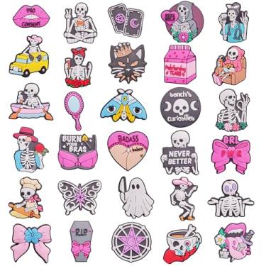 Imagem de YMHOETS 30 peças de berloques de sapato para meninas, meninos, tamancos fofos, acessórios para mulheres, homens, decoração de sapato, lembrancinha de festa, Borracha, Sem Pedra Preciosa