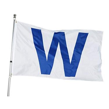 Imagem de Bandeira Homissor Chicago W Win – Bandeiras combo Cub Win de 3 x 5 pés – Bandeira grande de clubes com material 100% poliéster