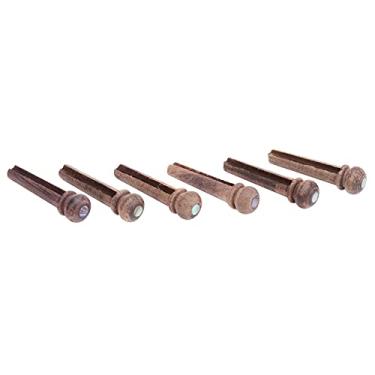 Imagem de RiToEasysports Pinos de Ponte de Guitarra Em Rosa Durável para Guitarras Acústicas de 6 Pacotes Com Solvente
